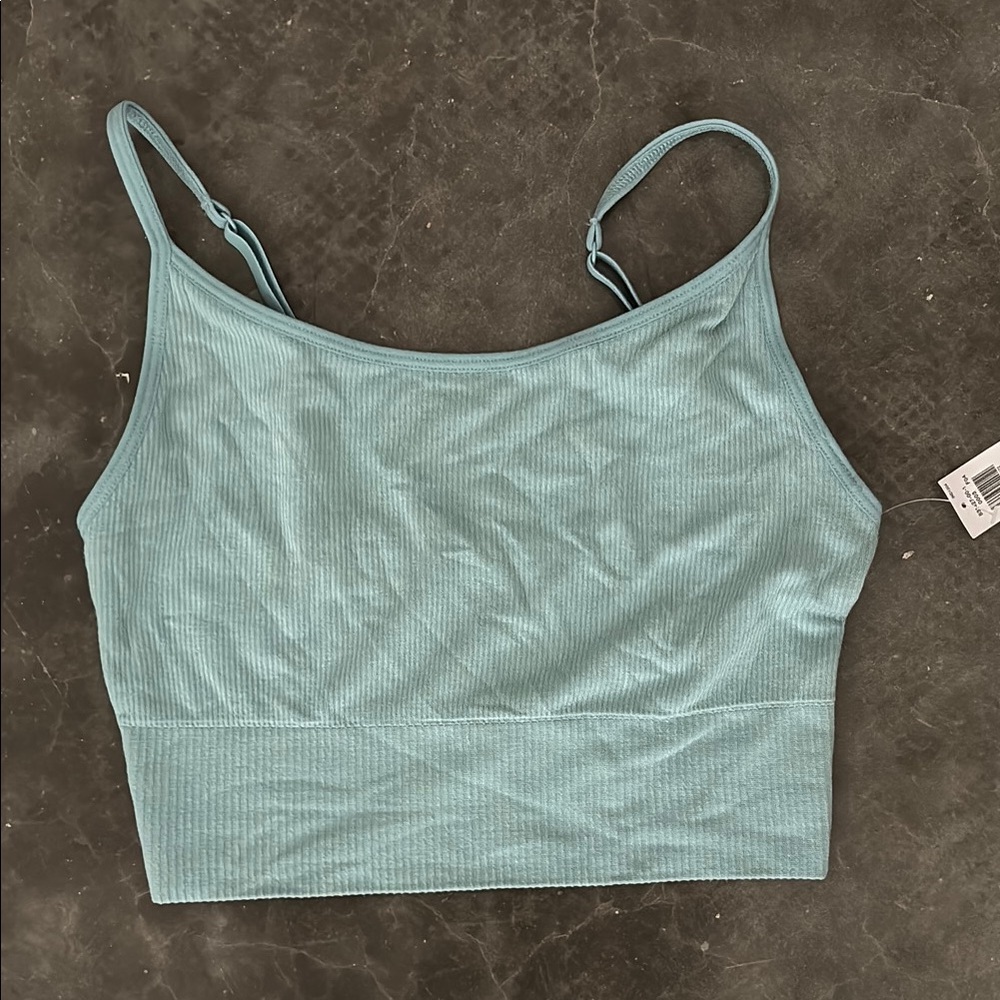Old Navy Longline Ribbed Sports Bra - Seafoam